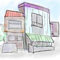 My final project - On the IPad . Sketching, Drawing, Architectural Illustration, Sketchbook & Ink Illustration project by achitch48 - 08.01.2022