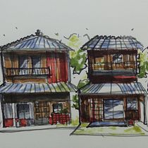 My project for course: Expressive Architectural Sketching with Colored Markers. Sketching, Drawing, Architectural Illustration, Sketchbook & Ink Illustration project by chesler475 - 07.19.2022