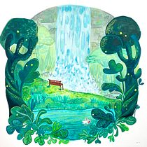 My project for course: Painting Atmospheric Landscapes with Gouache. Traditional illustration, Painting, and Gouache Painting project by Cathy Spee Cathy - 08.01.2022