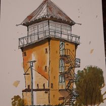 My project for course: Expressive Architectural Sketching with Colored Markers. Sketching, Drawing, Architectural Illustration, Sketchbook & Ink Illustration project by Gerty Pau - 07.30.2022