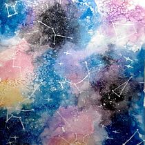 Mi proyecto del curso: Técnicas modernas de acuarela galaxia. Un progetto di Illustrazione tradizionale, Belle arti, Pittura e Pittura ad acquerello di albertes09 - 31.07.2022
