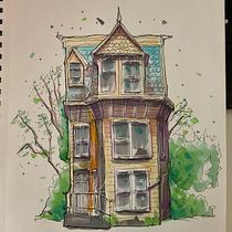 Mi proyecto del curso: Dibujo arquitectónico expresivo con marcadores de colores. Sketching, Drawing, Architectural Illustration, Sketchbook & Ink Illustration project by Alejandro Giraldo - 07.30.2022