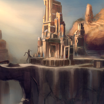 Mi proyecto del curso: Concept art para videojuegos, Tolonte.. Traditional illustration, Digital Illustration, Video Games, Concept Art, L, and scape Architecture project by Aldo - 08.02.2022
