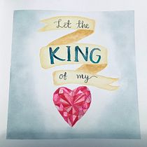 Mi proyecto “Let the King of my heart” by John Mark McMillan. Calligraph, and Watercolor Painting project by Kimy H Banda - 08.02.2022