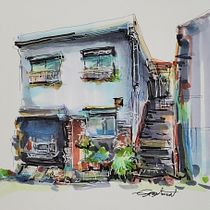 My project for course: Expressive Architectural Sketching with Colored Markers. Sketching, Drawing, Architectural Illustration, Sketchbook & Ink Illustration project by GabbyToon . - 08.02.2022