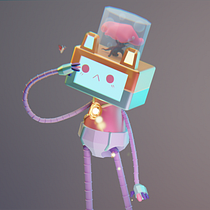 Mi proyecto del curso: Creación de personajes kawaii en 3D con Blender . Een project van Traditionele illustratie, Ontwerp van personages, Digitale illustratie,  3D-modellering, 3D-karakterontwerp y  Creativiteit van wekkax - 02.08.2022