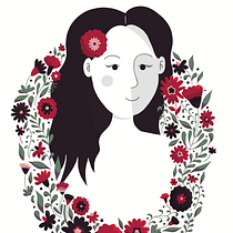 My project for course: Illustrated portraits with botanical elements. Traditional illustration, Digital Illustration, Botanical Illustration, and Digital Drawing project by hannahroberts822 - 08.02.2022