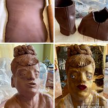 My project Golden Girl: Introduction to Clay Figurative Sculpture. Fine Arts, and Sculpture project by ms_busyb - 07.17.2022