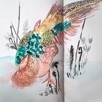 My project for course: Illustrating Nature: A Creative Exploration. Un projet de Illustration traditionnelle, Peinture, Dessin, Aquarelle, Illustration à l'encre, Illustration naturaliste et Illustration botanique de Beant Kaur Dhillon - 02.08.2022