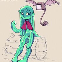 Lime the Slime - Meu projeto do curso: Desenho de personagens repletos de carisma. Projekt z dziedziny Projektowanie postaci, Sketching,  R, sunek, Stor, telling, Stor, board,  R, sunek art, st, czn, Narracja, Trad, c, jna ilustracja, Ilustracja c i frowa użytkownika Lucas Savignano Foga - 02.08.2022
