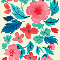 My project for course: Vibrant Floral Patterns with Watercolors. Traditional illustration, Pattern Design, Watercolor Painting, and Botanical Illustration project by raven warner - 08.02.2022