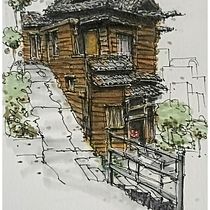 My project for course: Expressive Architectural Sketching with Colored Markers. Sketching, Drawing, Architectural Illustration, Sketchbook & Ink Illustration project by Paul Bautista - 08.04.2022