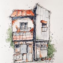 My project for course: Expressive Architectural Sketching with Colored Markers. Sketching, Drawing, Architectural Illustration, Sketchbook & Ink Illustration project by Kat Banay - 08.02.2022