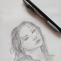 My project for course: Portrait Sketchbooking: Explore the Human Face. Sketching, Drawing, Portrait Drawing, Artistic Drawing, and Sketchbook project by cecelia04w - 08.03.2022