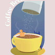 Coffee Break (My project for course: Dynamic Vector Illustration: Keys to Color and Composition). Een project van Traditionele illustratie, Vectorillustratie, Digitale illustratie y Redactionele illustratie van Jose Marie M. Villas - 02.08.2022