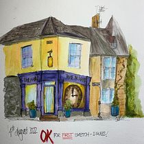 First sketch: Expressive Architectural Sketching with Colored Markers. Sketching, Drawing, Architectural Illustration, Sketchbook & Ink Illustration project by Mandy Barlow - 07.30.2022