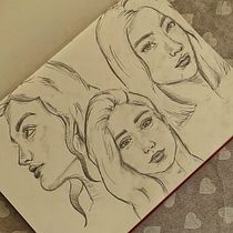 Mi primer Proyecto de Retrato. Sketching, Drawing, Portrait Drawing, Artistic Drawing, and Sketchbook project by la_artista_del_lunar - 08.04.2022