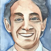 Harvey Milk. Fine Arts, Painting, Watercolor Painting, and Portrait Drawing project by Maria Luisa Gracia Rodes - 08.04.2022