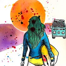 Il mio progetto del corso: Illustrazione con tecniche manuali di tratteggio e dripping. Character Design, Fine Arts, Painting, Watercolor Painting, Portrait Drawing, and Artistic Drawing project by Viola De Marzi - 08.04.2022