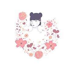Mon projet du cours : Portrait illustré avec des éléments botaniques. Traditional illustration, Digital Illustration, Botanical Illustration, and Digital Drawing project by so_lae - 08.04.2022