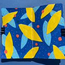 My project for course: Botanical Patterns in a Sketchbook: Conquer the Blank Page. Ilustração tradicional, Pattern Design, Ilustração botânica, e Sketchbook projeto de Dan McCormick - 04.08.2022