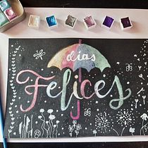 Mi proyecto del curso: Lettering con acuarelas metálicas. Un proyecto de Lettering, Pintura a la acuarela, H y lettering de Gabriela García Guevara - 04.08.2022