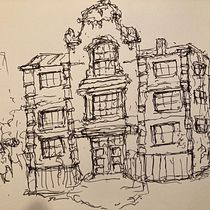 Mijn project van de cursus: Creëer expressieve architecturale schetsen. Sketching, Drawing, Architectural Illustration, Sketchbook & Ink Illustration project by n_hallingse - 08.05.2022