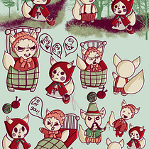 My project for course: Kawaii-Style Story Illustration. Traditional illustration, Character Design, Digital Illustration, and Manga project by phavithra G - 08.06.2022
