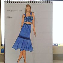 Meu projeto do curso: Ilustração de croqui de moda. Een project van Traditionele illustratie,  Schetsen,  Modeontwerp, Digitale tekening y Mode-illustratie van stephanie dos santos claudio - 23.01.2022