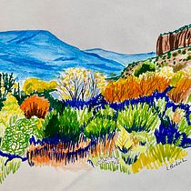 My project for course: Sketchbook Landscapes: A Colorful Approach. Un progetto di Bozzetti, Creatività, Disegno a matita, Disegno e Sketchbook di Laura Partsch - 27.08.2022