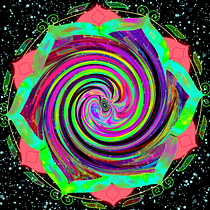 Psychedelic Vaporwave Mandala Ein Projekt aus dem Bereich Motion Graphics, Bildbearbeitung und Animation von chrys_schwarz - 24.07.2022