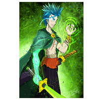 Yamato - Blade of the Wind. Traditional illustration, and Digital Illustration project by Thiago Fukuta - 08.06.2022