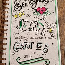 Mein Kursprojekt: Kreative Doodles und Handlettering für Anfänger. Traditional illustration, Lettering, Drawing, H, and Lettering project by Carmen Beck - 08.07.2022