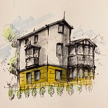 Mój projekt z kursu: Rysunek architektoniczny: kolor i artystyczna ekspresja. Sketching, Drawing, Architectural Illustration, Sketchbook & Ink Illustration project by Alex Witkowska - 08.06.2022
