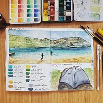 My project for course: Watercolor Travel Journal. Traditional illustration, Watercolor Painting, Architectural Illustration, and Sketchbook project by alicecarollinwonderland - 08.08.2022