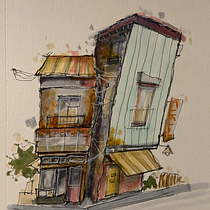 My project for course: Expressive Architectural Sketching with Colored Markers. Sketching, Drawing, Architectural Illustration, Sketchbook & Ink Illustration project by kmelswilliams - 08.08.2022
