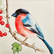 My project for course: Artistic Watercolor Techniques for Illustrating Birds. Traditional illustration, Watercolor Painting, Realistic Drawing, and Naturalistic Illustration project by Marianne Noiman - 08.05.2022