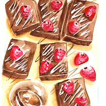 Mi proyecto del curso:  Ilustración gastronómica con acuarela. Projekt z dziedziny Trad, c, jna ilustracja,  Sztuki piękne,  Malarstwo i Malowanie akwarelą użytkownika Mel E. - 08.08.2022