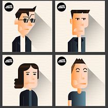  Retrato geométrico minimalista ARCTIC MONKEYS. Un projet de Illustration traditionnelle, Conception de personnages et Illustration vectorielle de Esteban Andres Rojas Hevia - 09.08.2022