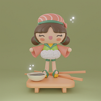 Proyecto personaje MAKITA: Creación de personajes kawaii en 3D con Blender . Een project van Traditionele illustratie, Ontwerp van personages, Digitale illustratie,  3D-modellering y Manga van Ingried Katerine Lozada Cruz - 31.08.2022
