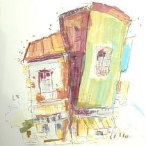My project for course: Expressive Architectural Sketching with Colored Markers. Sketching, Drawing, Architectural Illustration, Sketchbook & Ink Illustration project by wimaco - 08.01.2022