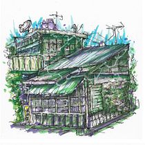 Mi proyecto del curso: Dibujo arquitectónico expresivo con marcadores de colores. Sketching, Drawing, Architectural Illustration, Sketchbook & Ink Illustration project by Walter Garcia - 08.09.2022