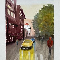 My project for course: Urban Landscapes in Watercolor Ein Projekt aus dem Bereich Bildende Künste, Aquarellmalerei und Architektonische Illustration von Anna - 09.08.2022