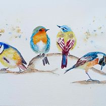 My project for course: Artistic Watercolor Techniques for Illustrating Birds. Traditional illustration, Watercolor Painting, Realistic Drawing, and Naturalistic Illustration project by shanagarcia - 08.09.2022