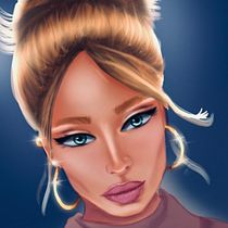 Mon projet du cours : Portrait de personnages féminins avec Procreate. Projekt z dziedziny Trad, c, jna ilustracja, Ilustracja c, frowa, R, sunek c i frow użytkownika Johana Ftss - 09.08.2022