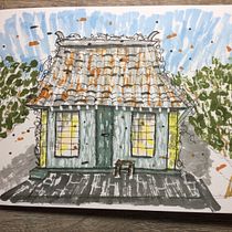 My project for course: Expressive Architectural Sketching with Colored Markers. Sketching, Drawing, Architectural Illustration, Sketchbook & Ink Illustration project by Kathy Evans - 08.04.2022