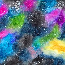 Mi proyecto del curso: Técnicas modernas de acuarela. Galaxias. Un progetto di Illustrazione tradizionale, Belle arti, Pittura e Pittura ad acquerello di Ana Lizbet Quiroz Guevara - 08.08.2022