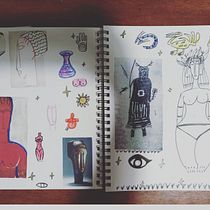 My project for course: Inside a Creative Notebook: Explore Your Illustration Process. Traditional illustration, Sketching, Creativit, Drawing, Watercolor Painting, Children's Illustration, Sketchbook, Gouache Painting, and Collage project by polijennifer91 - 08.10.2022
