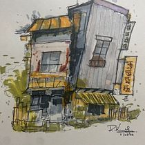 My project for course: Expressive Architectural Sketching with Colored Markers. Sketching, Drawing, Architectural Illustration, Sketchbook & Ink Illustration project by KrishnaChandar Ramalingam - 08.07.2022