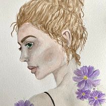 Mi proyecto del curso: Retrato ilustrado en acuarela. Un projet de Illustration traditionnelle, Beaux Arts, Peinture, Dessin, Aquarelle, Dessin de portrait , et Dessin artistique de aplicacionesdevale - 10.08.2022